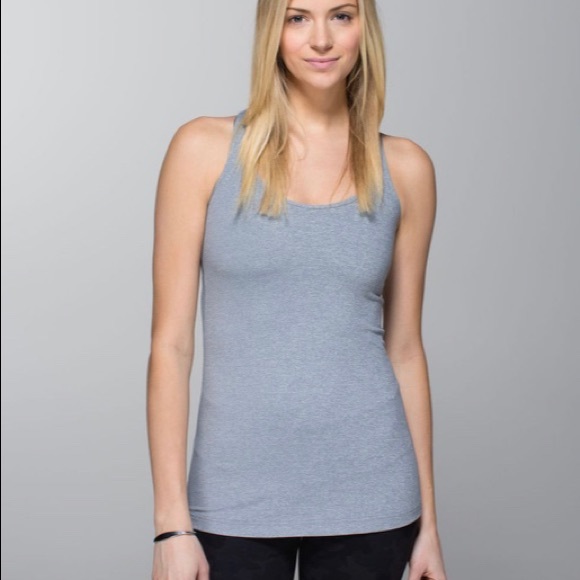 Lululemon Heathered Grey Cool Racerback Ta… - Picture 2 of 10